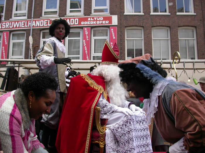 Zwarte Pieten with a youngster