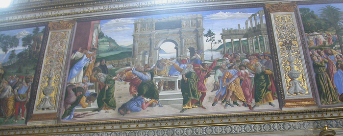 Vatican, Sistine chapel, Botticelli, The Punishment of Korah